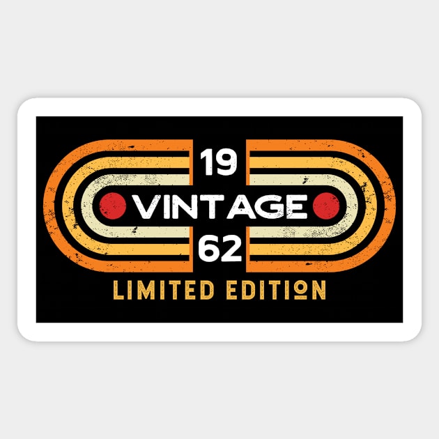 Vintage 1962 | Retro Video Game Style Sticker by SLAG_Creative